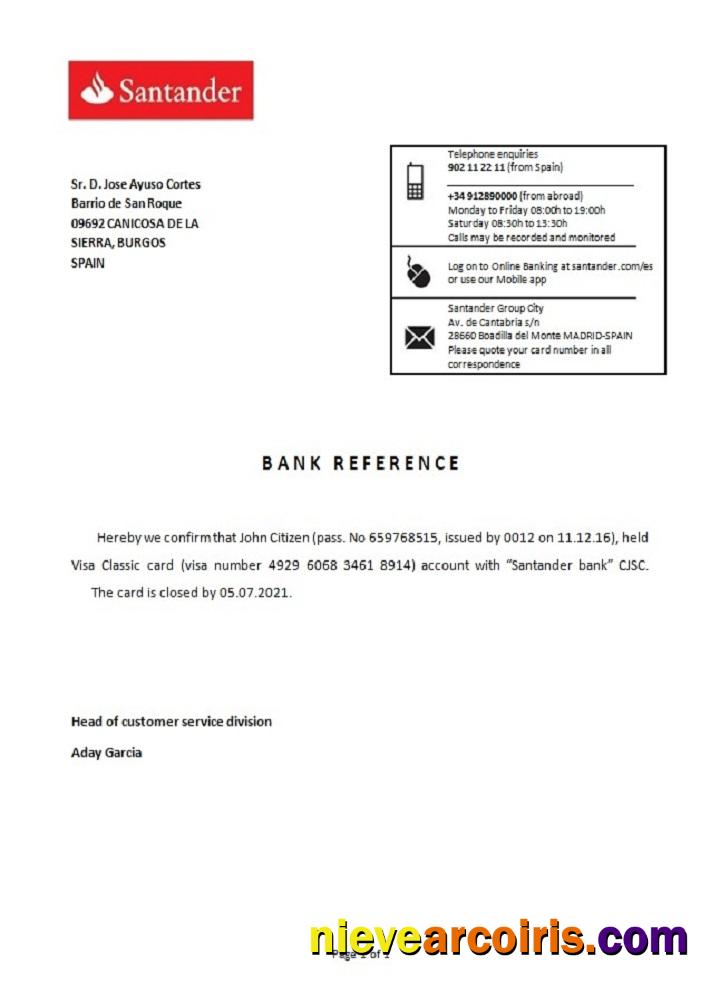 Spain Santander closure reference